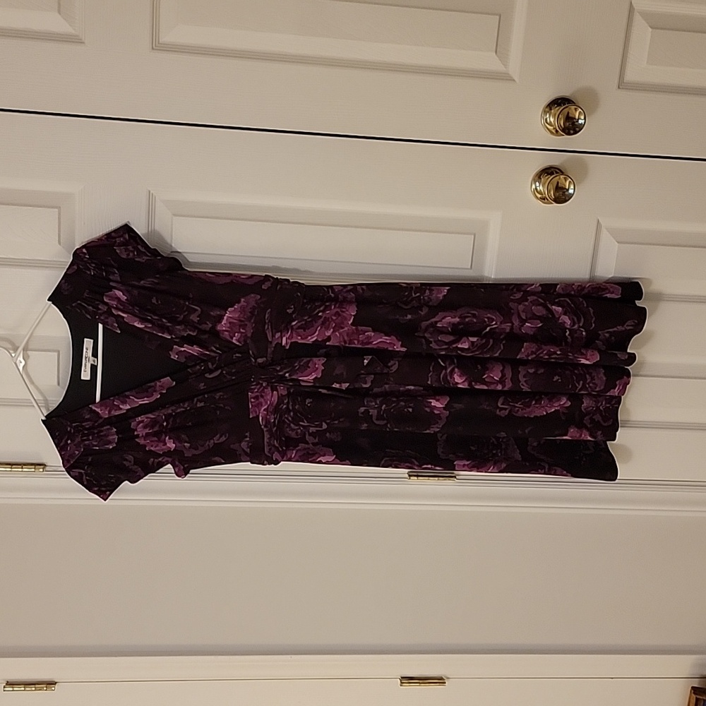Evan Picone purple floral dress sz 10